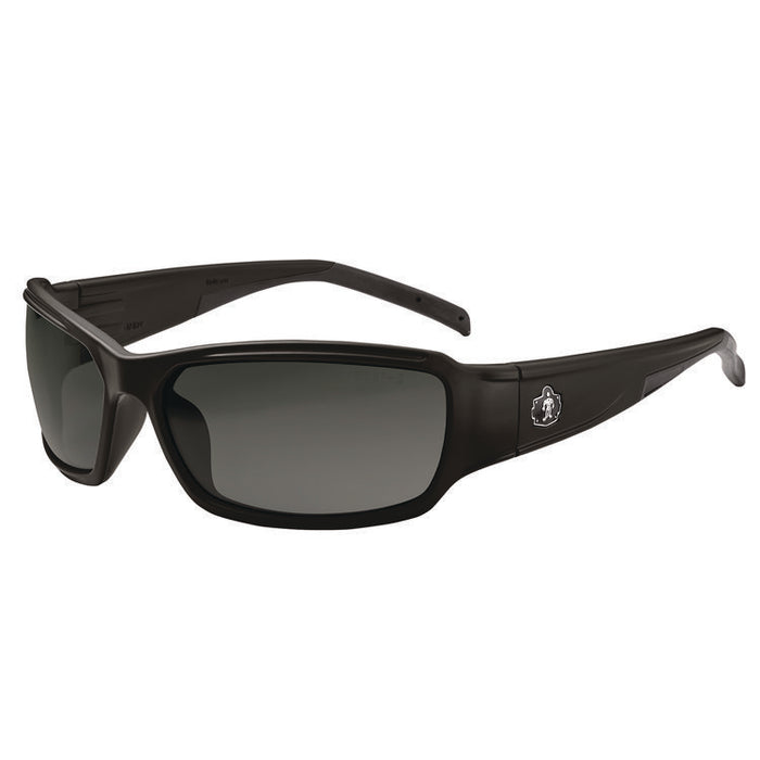 Skullerz THOR Anti-Scratch Enhanced Anti-Fog Safety Glasses, Matte Black Full Frame, Smoke Dual Lens