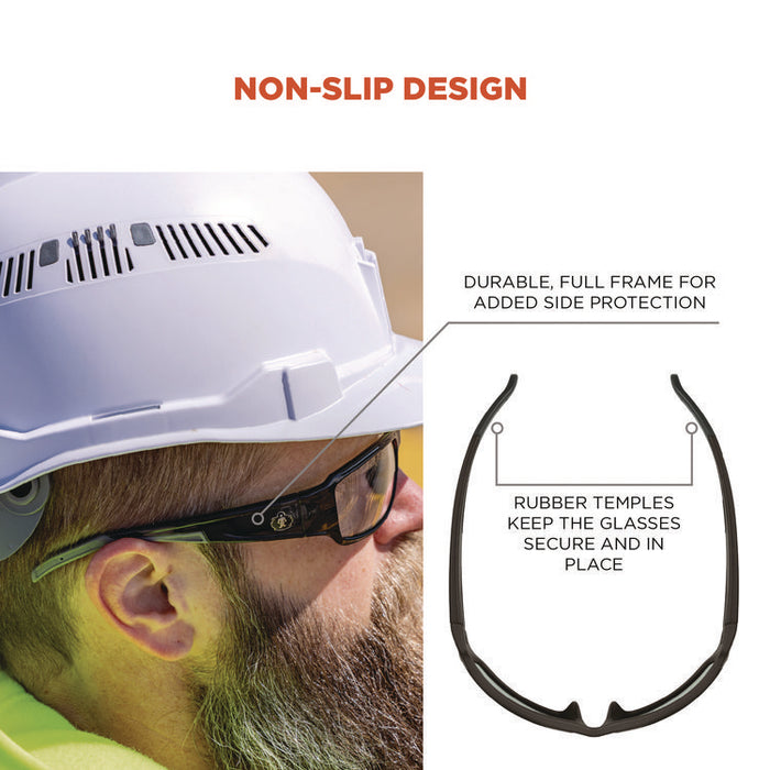 Skullerz THOR Anti-Scratch Enhanced Anti-Fog Safety Glasses, Matte Black Full Frame, Clear Dual I/O Lens