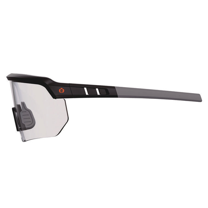 Skullerz AEGIR Safety Glasses, Matte Black Half Frame, Clear Single Lens