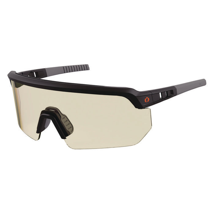 Skullerz AEGIR Safety Glasses, Matte Black Half Frame, Clear Single I/O Lens