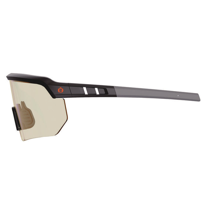 Skullerz AEGIR Anti-Scratch Enhanced Anti-Fog Safety Glasses, Matte Black Half Frame, Clear Single I/O Lens
