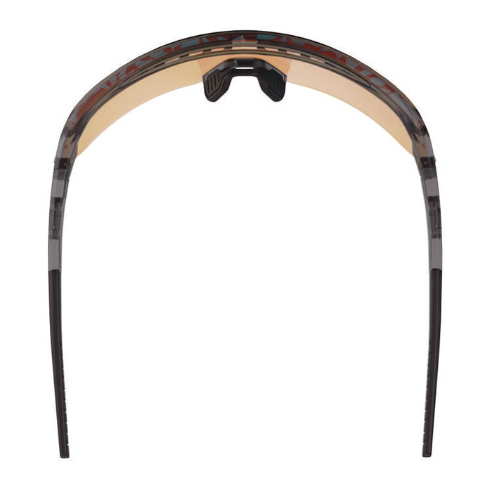 Skullerz AEGIR Anti-Scratch Enhanced Anti-Fog Safety Glasses, Clear Smoke Half Frame, Mirrored Orange Single Lens