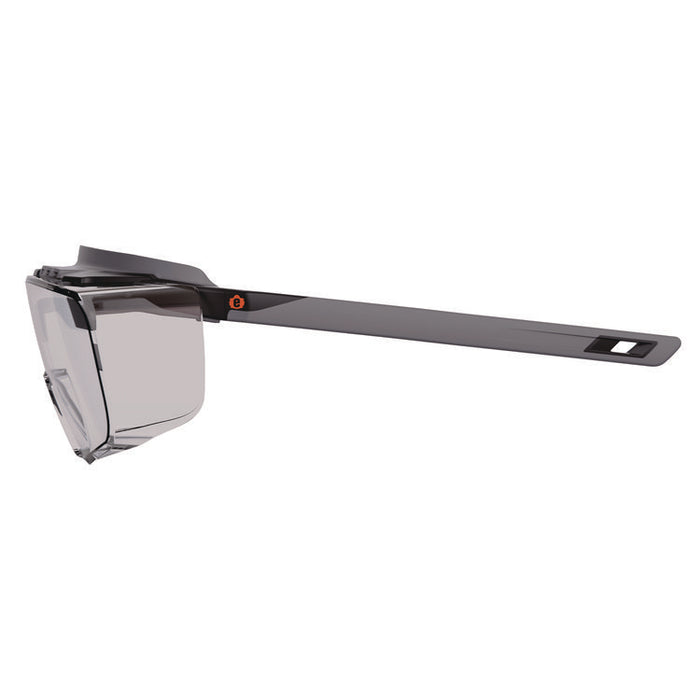 Skullerz OSMIN Safety Glasses, Matte Black Half Frame OTG, Clear Single I/O Lens