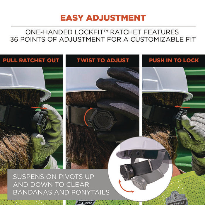Skullerz 8967 Class E Lightweight Cap-Style Hard Hat, 6-Point Standard Ratchet, One Size Fits Most (6.5 to 8.25), Lime