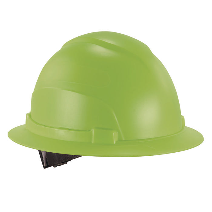 Skullerz 8969 Class E Lightweight Full Brim Hard Hat, 6-Point Standard Ratchet, One Size Fits Most (6.5 to 8), Lime