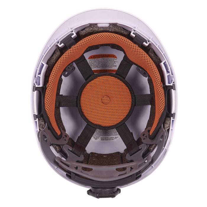 Skullerz 8976 Class E Safety Helmet, Brimless, 6-Point Standard Ratchet Suspension, One Size Fits Most (6.5 to 8), Lime