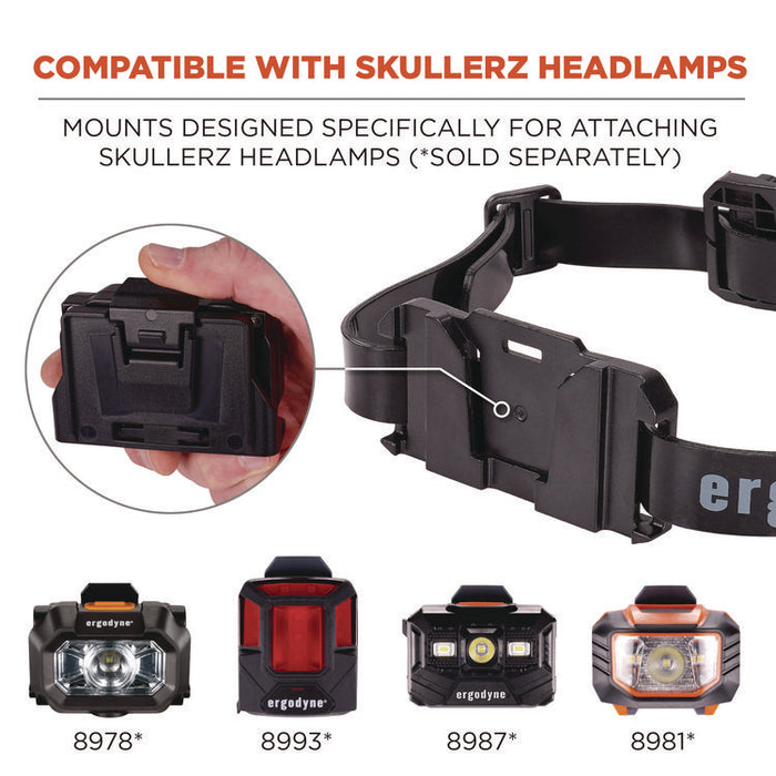 Skullerz 8979 Headband Light Mount with Silicone Strap