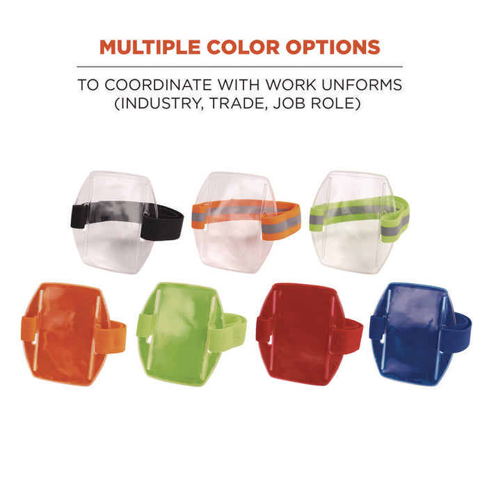 Squids 3388 Wrist ID/Badge Holder, Vertical, Hi-Vis Lime, 3.5 x 5.5 Holder, 2.75 x 3.75 Insert