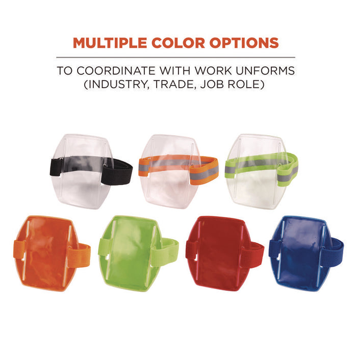 Squids 3386 Arm Band ID/Badge Holder, Vertical, Lime, 3.75 x 4.25 Holder, 2.5 x 4 Insert