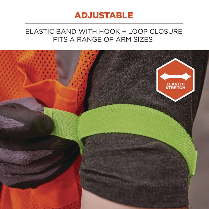 Squids 3386 Arm Band ID/Badge Holder, Vertical, Lime, 3.75 x 4.25 Holder, 2.5 x 4 Insert