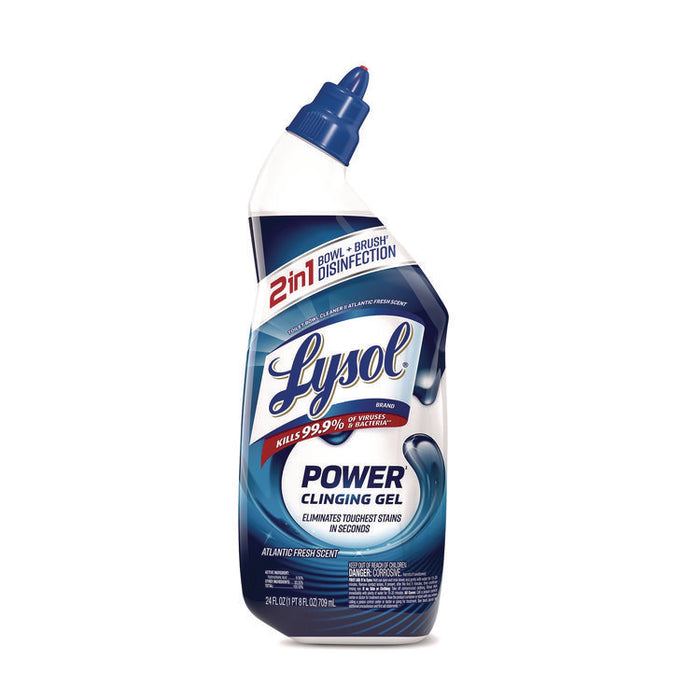 Disinfectant Toilet Bowl Cleaner, Atlantic Fresh Scent, 24 oz Angle-Neck Bottle, 9/Carton
