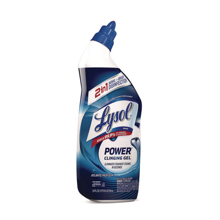 Disinfectant Toilet Bowl Cleaner, Atlantic Fresh Scent, 24 oz Bottle, Angle-Neck Bottle