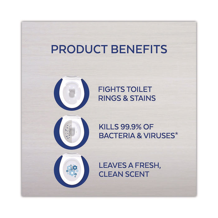 Disinfectant Toilet Bowl Cleaner with Bleach, Clean Scent, 24 oz Angle-Neck Bottle, 9/Carton