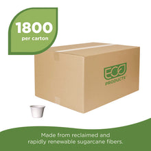 Load image into Gallery viewer, Vanguard Renewable and Compostable Sugarcane Portion Cups, 4 oz, White, 1,000/Carton
