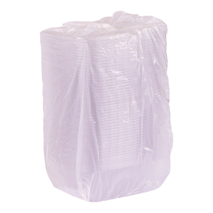 Renewable and Compostable Rectangular Deli Containers, 32 oz, 7.5 x 6.5 x 3, Clear, Plastic, 50/Pack, 4 Packs/Carton