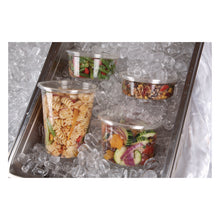 Load image into Gallery viewer, Renewable and Compostable Round Deli Containers, 8 oz, Clear, Plastic, 50/Pack, 10 Packs/Carton
