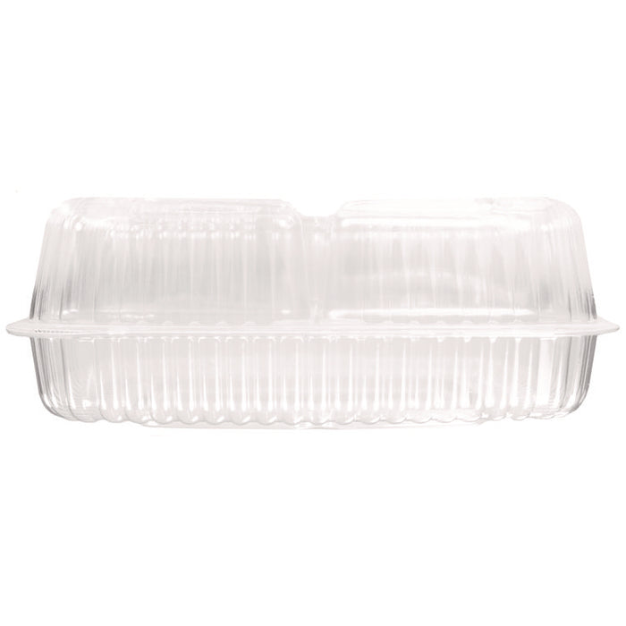 Handi-Lock Three-Compartment Food Container, 8 x 3 x 8.87, Clear, Plastic, 250/Carton