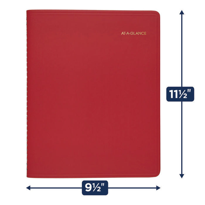 Fashion Monthly Planner, 11 x 9, Red/Gold Cover, 15-Month: Jan 2024 to March 2025
