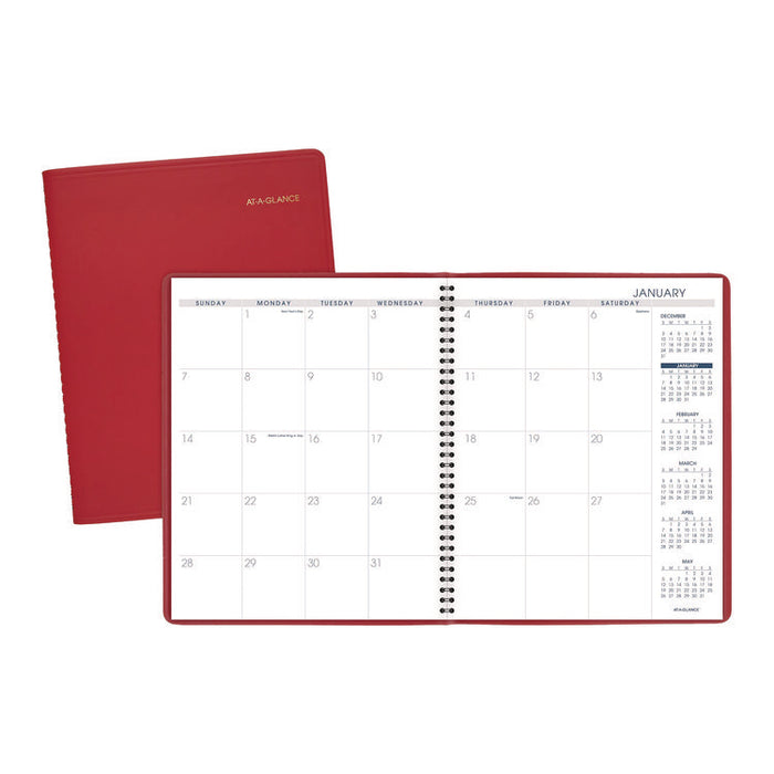 Fashion Monthly Planner, 11 x 9, Red/Gold Cover, 15-Month: Jan 2024 to March 2025