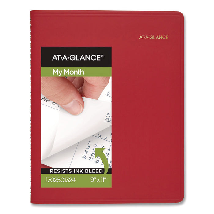 Fashion Monthly Planner, 11 x 9, Red/Gold Cover, 15-Month: Jan 2024 to March 2025