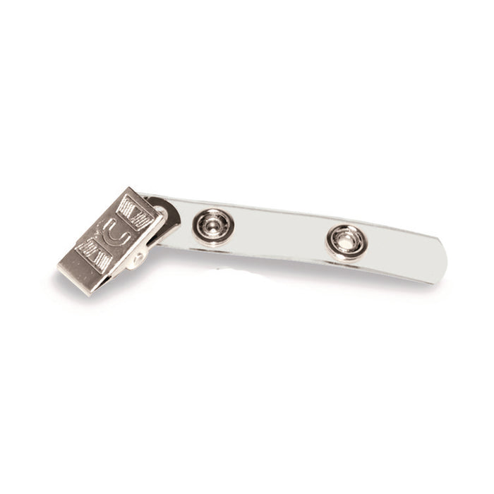 Badge Straps with Clips, 0.38" x 2.75", Clear, 25/Pack