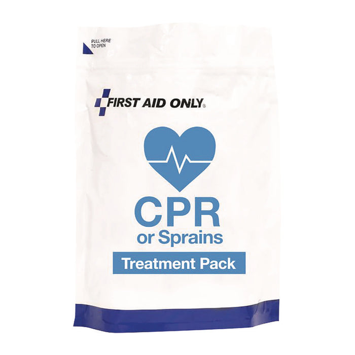 9-Piece CPR and Sprains Treatment Pack, Resealable Plastic Bag