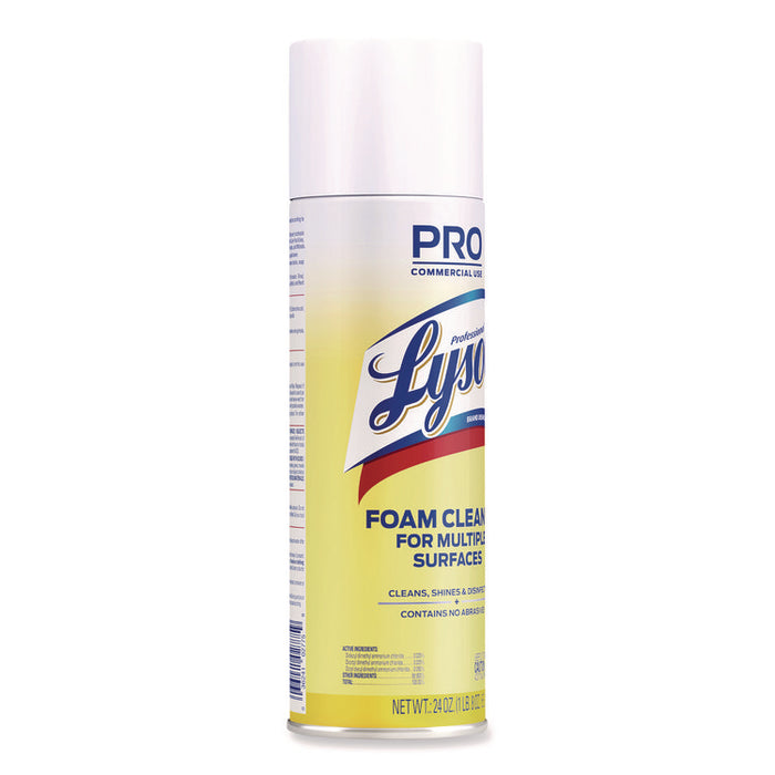 Disinfectant Foam Cleaner, Fresh Scent, 24 oz Aerosol Spray