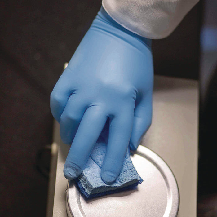 Blue Nitrile Exam Gloves, Powder-Free, X-Large, 8 mil Thick, 11.6" Long, Blue, 50/Box, 10 Boxes/Carton