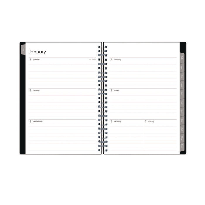 Enterprise Weekly/Monthly Notes Planner, 8.63" x 5.88", Black Cover, 12-Month (Jan to Dec): 2026