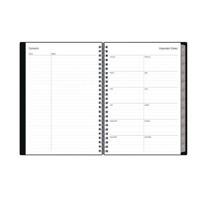 Enterprise Weekly/Monthly Notes Planner, 8.63" x 5.88", Black Cover, 12-Month (Jan to Dec): 2026