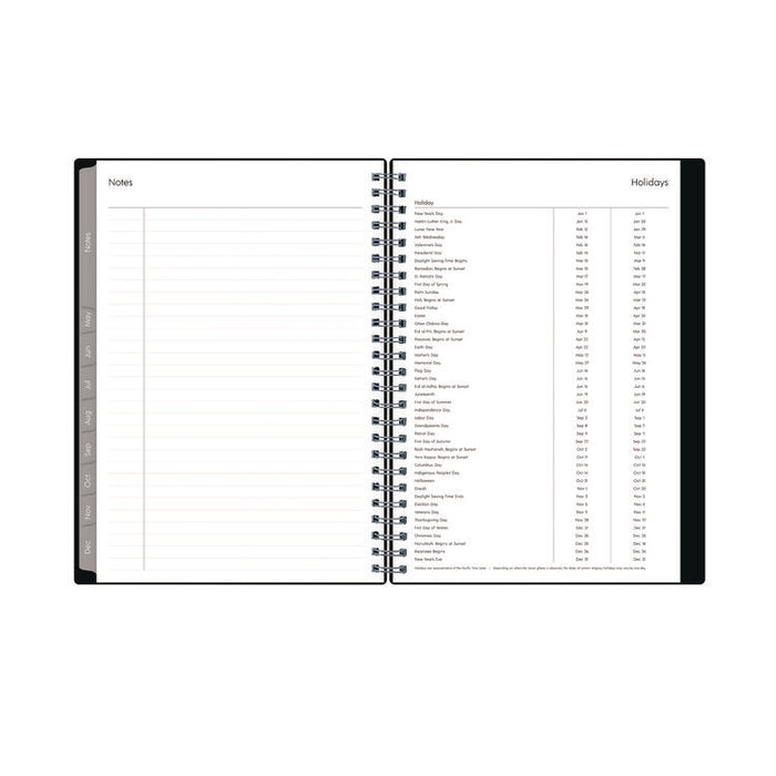 Enterprise Weekly/Monthly Notes Planner, 8.63" x 5.88", Black Cover, 12-Month (Jan to Dec): 2026