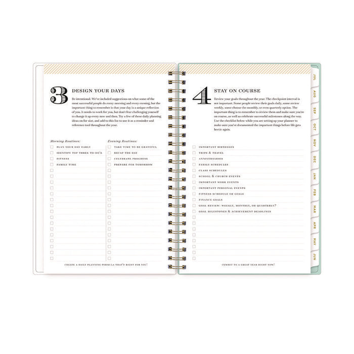 Day Designer "Secret Garden Mint" Academic Year Weekly/Monthly Notes Planner, 8 x 5, 12-Month (July to June): 2025-2026