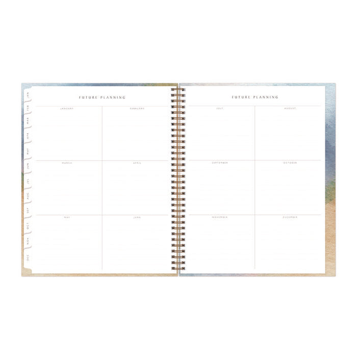 One Tree Planted Andreo Weekly/Monthly Planner, Abstract Artwork, 11" x 8.5", Blue/Sand/Green Cover, 12-Month (Jan-Dec): 2026
