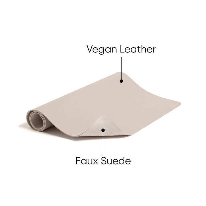 Vegan Leather Desk Pads, 31.5" x 15.7", Sandstone