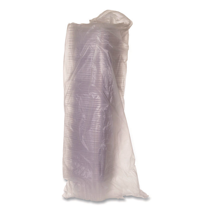 Renewable and Compostable Rectangular Deli Containers with Lid, 16 oz, 3 x 4 x 3, Clear, Plastic, 100/Pack, 3 Packs/Carton