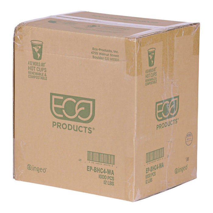 WorldArt Hot Cups, 4 oz, Paper, Tan, 1,000/Carton