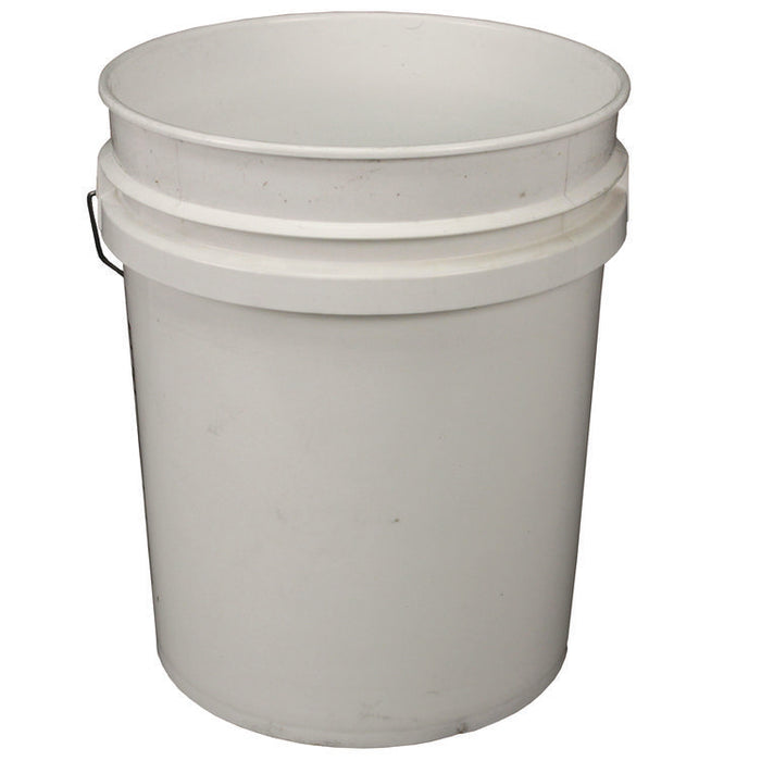 Utility Bucket with Lid, Polyethylene, White, 11.25" Diameter