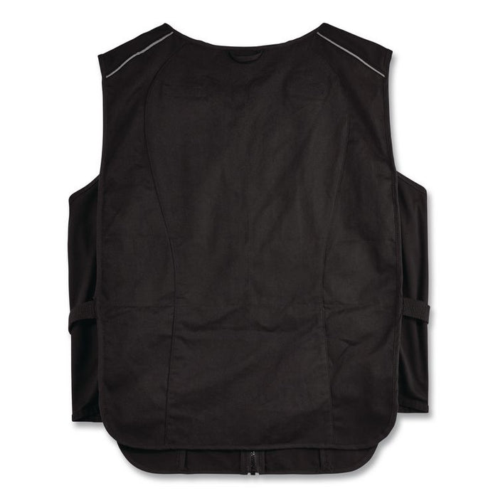 Chill-Its 6260 Lightweight Phase Change Cooling Vest with Packs, Cotton/Poly, 2X-Large/3X-Large, Black