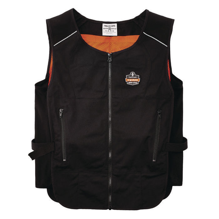 Chill-Its 6255 Lightweight Phase Change Cooling Vest, Cotton/Polyester, 2X-Large/3X-Large, Black