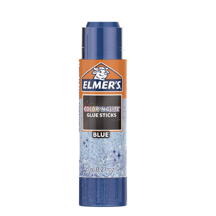 Glitter Glue Sticks, 0.21 oz, Applies Assorted Colors, Dries Clear Glitter, 4/Pack