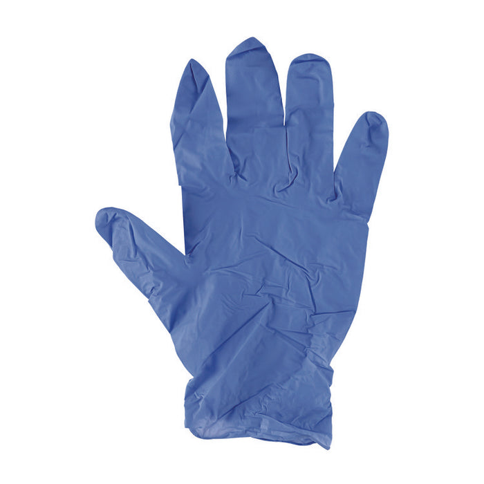 380 Series Disposable General-Purpose Nitrile Gloves, Powder-Free, Small, 4 mil Thick, 9.5" Long, Blue, 100/Box