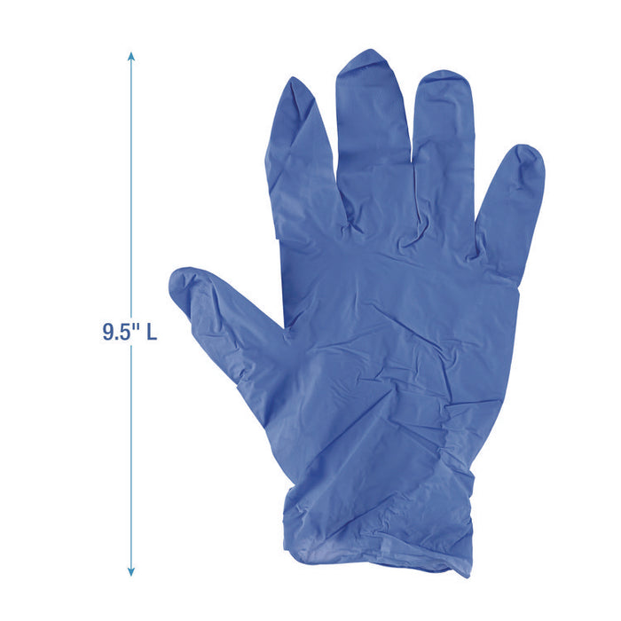 380 Series Disposable General-Purpose Nitrile Gloves, Powder-Free, Small, 4 mil Thick, 9.5" Long, Blue, 100/Box, 10 Boxes/CT