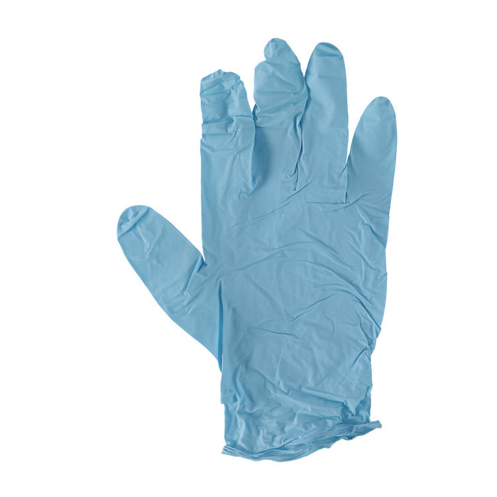 Disposable Examination Nitrile Gloves, Powder-Free, X-Small, 5 mil Thick, 9.5" Long, Blue, 100/Box