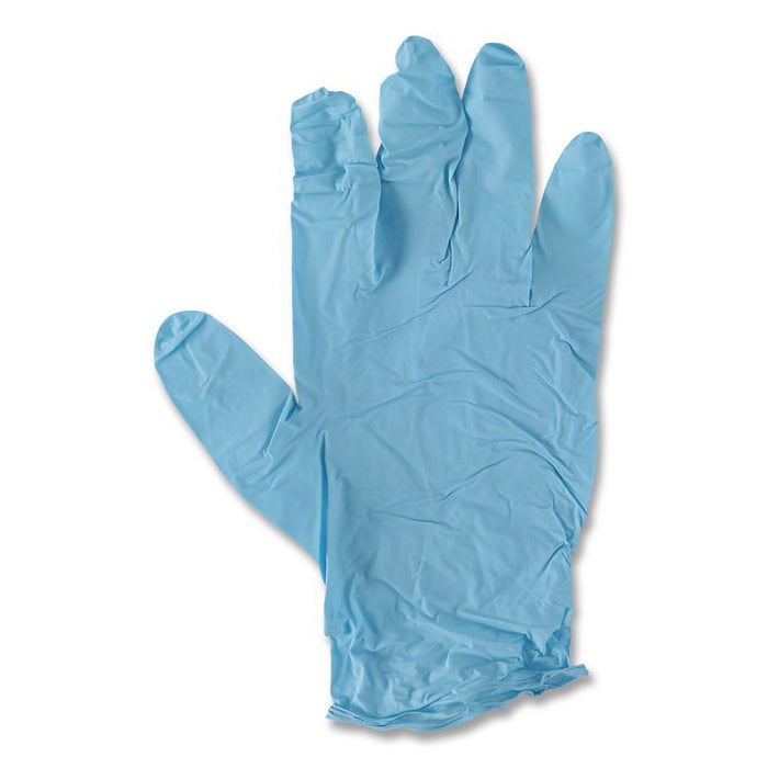 Disposable Examination Nitrile Gloves, Powder-Free, X-Small, 5 mil Thick, 9.5" Long, Blue, 100/Box, 10 Boxes/Carton