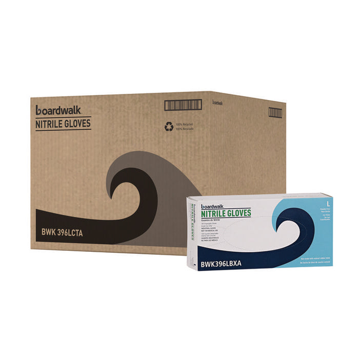 396 Series Disposable General-Purpose Nitrile Gloves, Powder-Free, Large, 4.4 mil Thick, 9.5" Long, Black, 100/BX, 10 BX/CT