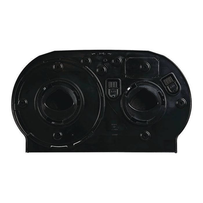 Jumbo Twin Toilet Tissue Dispenser, 20.25 x 6 x 12.25, Black