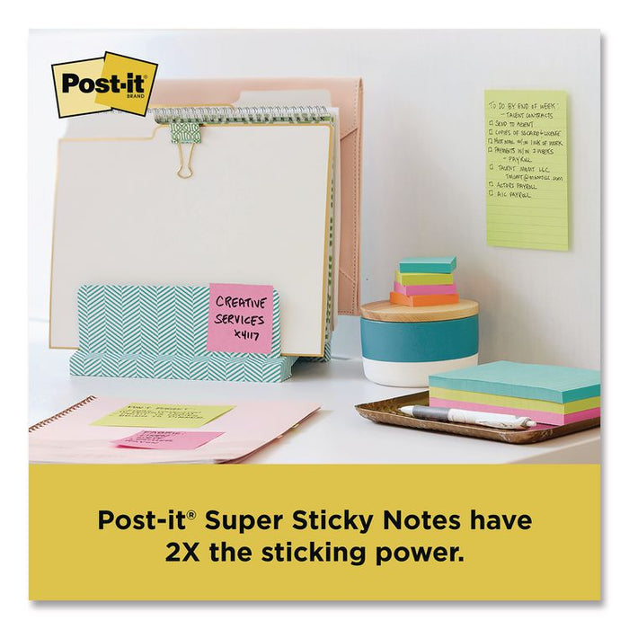 Office Essentials Kit, 7 Pads Assorted Super Sticky Notes, 1 Pack Flags, Roll Magic Tape, Roll Super-Hold Tape, 1 Scissors