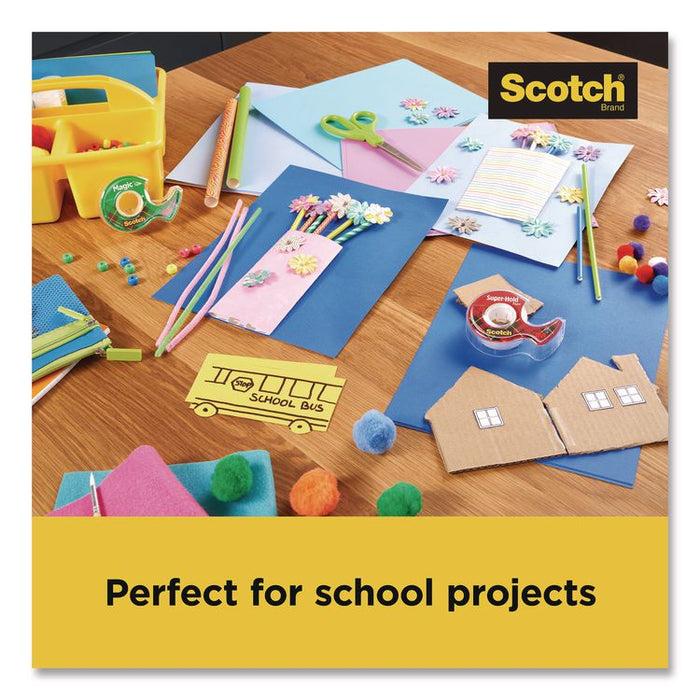 Office Essentials Kit, 7 Pads Assorted Super Sticky Notes, 1 Pack Flags, Roll Magic Tape, Roll Super-Hold Tape, 1 Scissors