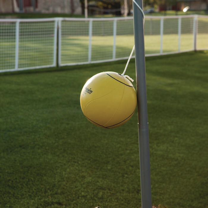 Deluxe Tetherball Tournament Set, Ball/24" Telescopic Poles/102" Cord/Carry Case/Pump/Needle