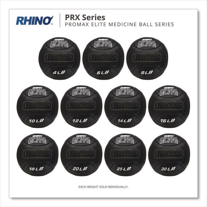 Rhino Promax Elite Medicine Ball, 10 lb, Black